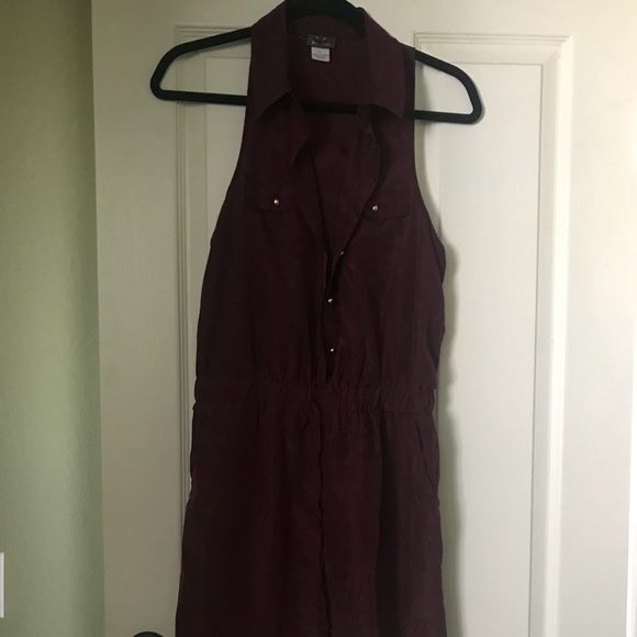 Maroon Silky material romper - Picture 2 of 2